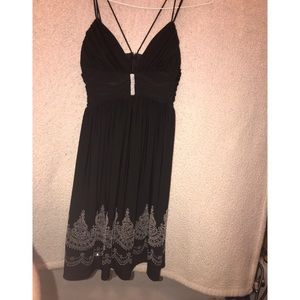 Black/silver beaded evening dress *NEVER WORN*